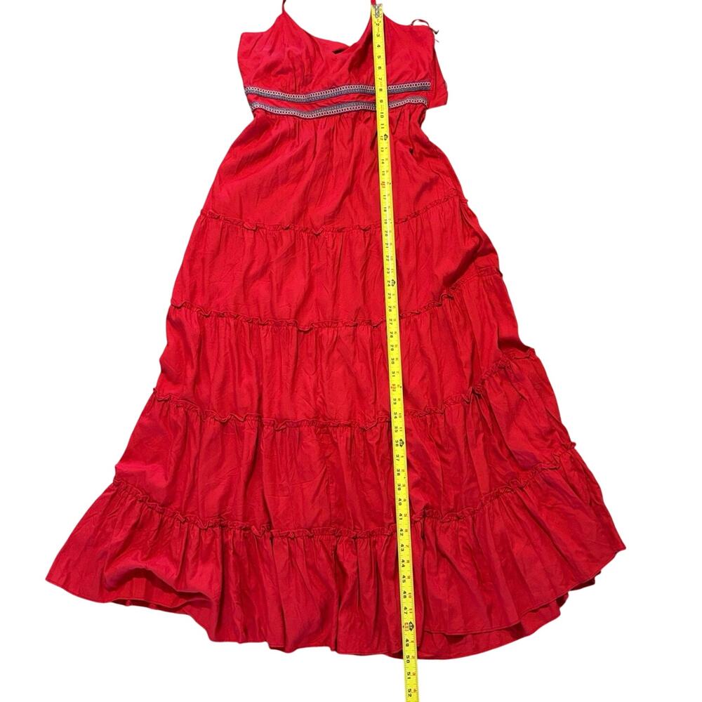 Vince Camuto Radiant Red Halter Maxi Dress NWT Size L Rio Grande 2 Boho - Picture 11 of 15